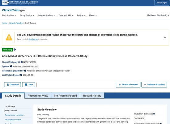Cannot view this image? Visit: https://images.newsfilecorp.com/files/10520/298208_kidneystudy_550.jpg