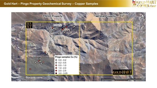 Cannot view this image? Visit: https://images.newsfilecorp.com/files/10786/259109_gold_hart_-_latest_acquisitions_-_domeyko_fault_-_nessa_pingo_manto_carolina_7_550.jpg