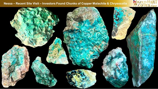 Cannot view this image? Visit: https://images.newsfilecorp.com/files/10786/288658_gold%20hart%20-%20nessa%20expansion%20-%20copper%20chunks%20-%209_550.jpg