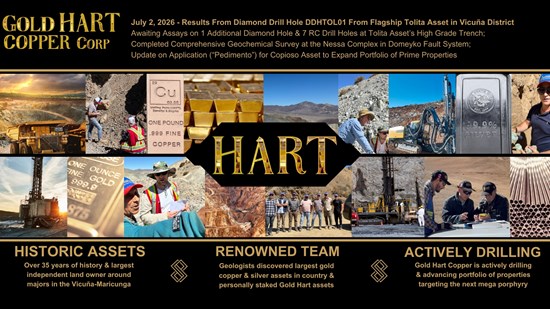 Cannot view this image? Visit: https://images.newsfilecorp.com/files/10786/303714_gold_hart_copper_-_press_release_july_2_2026_-_1_550.jpg
