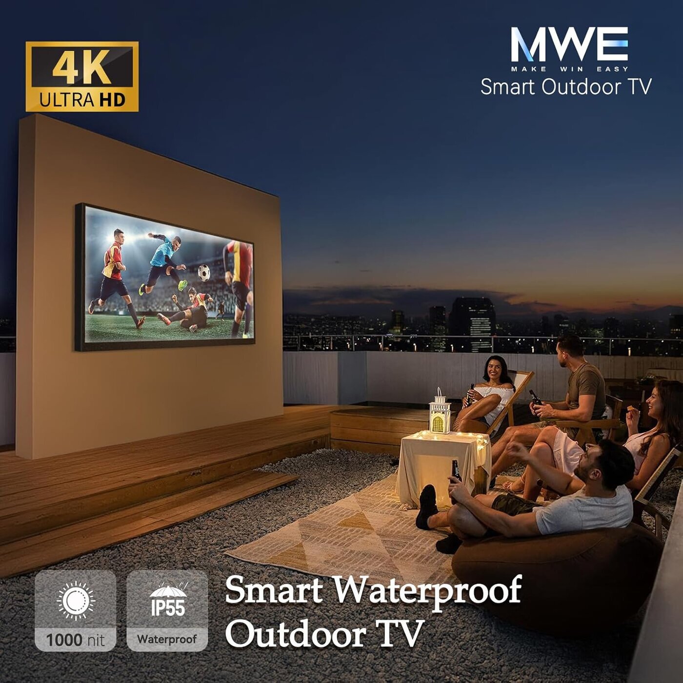 ブルライトゼロのディスプレイ QIXZOCV Launches 2000-Nit Weatherproof Outdoor TV, 4K Interactive