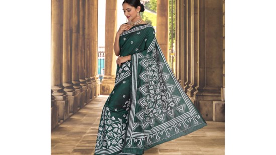 Patola and Kantha Stitch Indian Saree Collection Released by Chiro's By Jigyasa