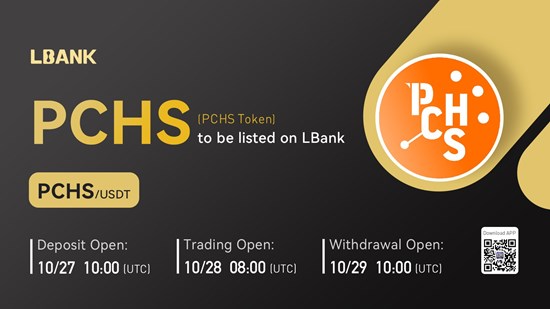 PCHS Token (PCHS) Is Now Available for Trading on LBank Exchange