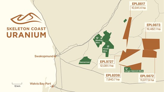 Cannot view this image? Visit: https://images.newsfilecorp.com/files/890/293720_2026-04-22%20-%20skeleton%20coast%20uranium%20figure%201_550.jpg