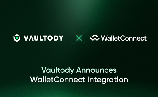 Cannot view this image? Visit: https://images.newsfilecorp.com/files/9874/262635_vaultody_x_walletconnect_550.jpg